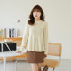 Lan Ruoshui plus size women's Korean style lazy style sweater spring new fat MM design waist short sweater