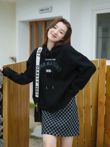 Весенняя толстовка с капюшоном для отдыха, большой размер, оверсайз, по фигуре