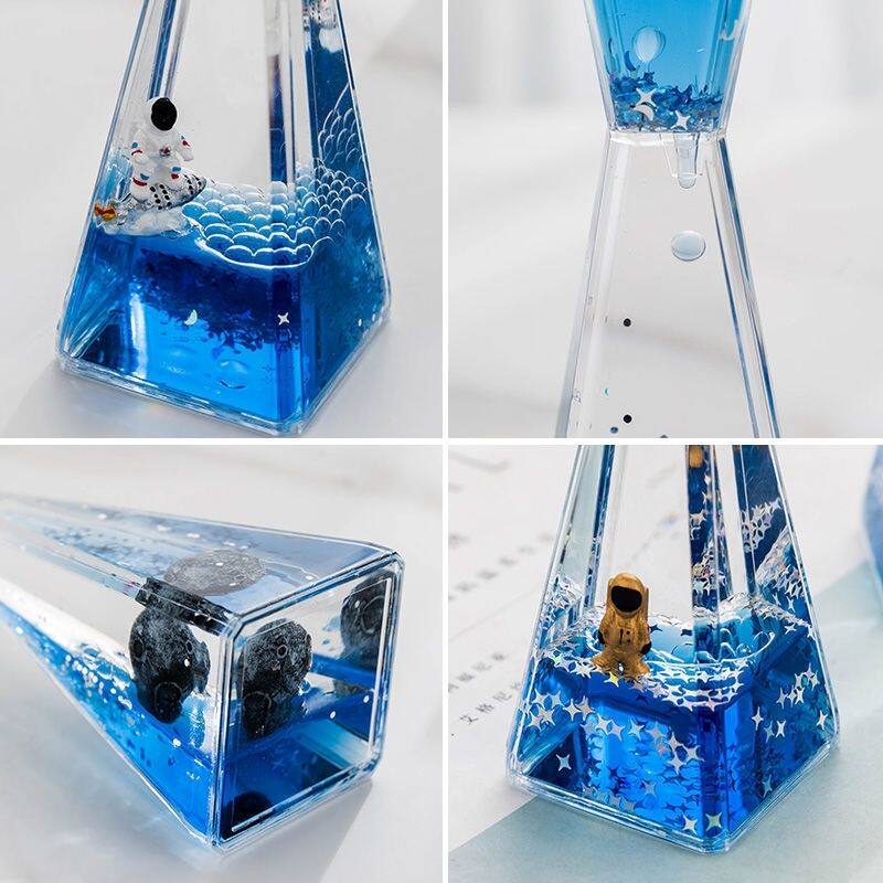 Astronaut astronaut hourglass timer liquid decoration desktop living room room decoration birthday gift for women