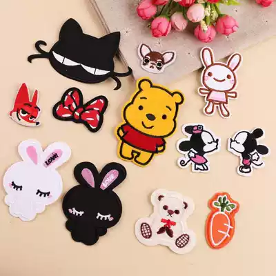Can sew bear cartoon children's clothes can stick hole embroidery subsidy patch patch patch embroidery decoration repair hole