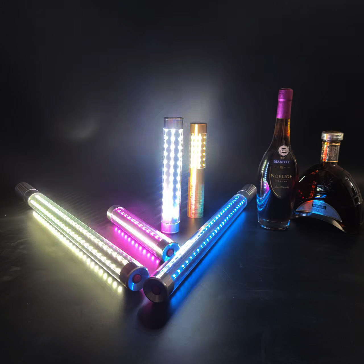 Color Light Champagne Pops Bar Gogo Point Dancer Aluminum Alloy Glowing Out Wine Atmosphere Props Holding Dancing Sticks-Taobao