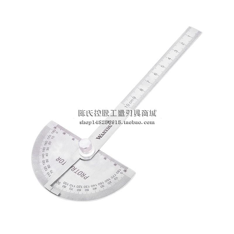 Protractor Angle ruler Measuring angle Woodworking index gauge Stainless steel angle gauge Angle ruler 100mm single arm