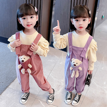 Girl Spring Dress Dress Dress 2022 New Baby Dress Fall Long Sleeve Children Web Yarn Princess Nepotism Children