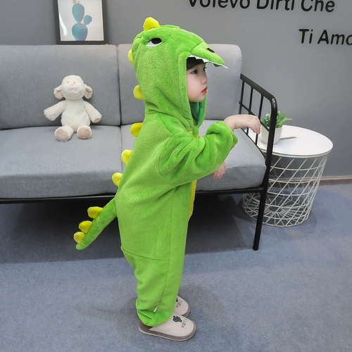 Детское демисезонное боди, термобелье, пижама, детский динозавр для выхода на улицу, увеличенная толщина