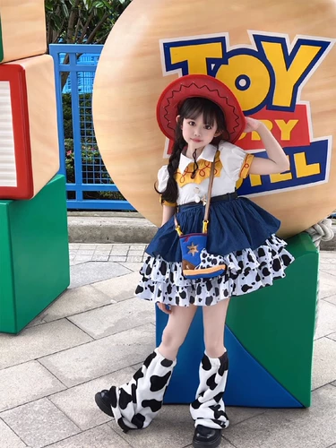 Юбка на девочку, наряд маленькой принцессы, джинсовая игрушка, стиль Лолита, косплей