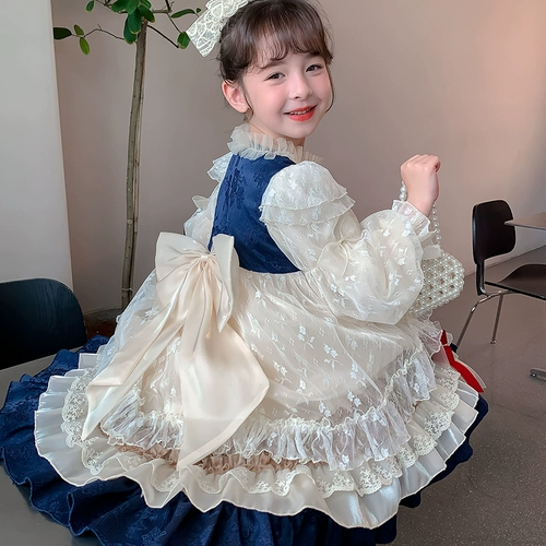 Дисней, осенний наряд маленькой принцессы для принцессы, детская юбка, платье, стиль Лолита