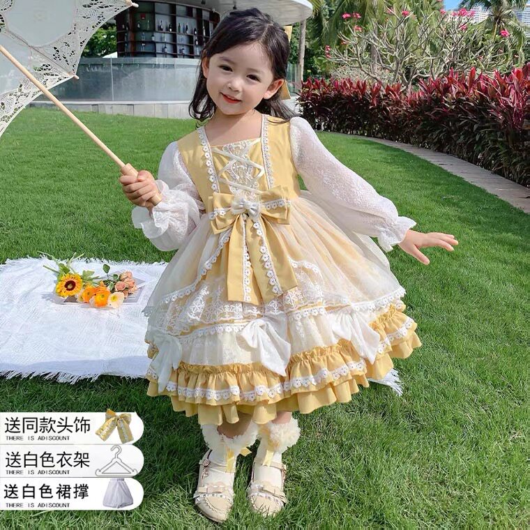 Children's RoRita Girl Child Leulia Tower Baby Spring and Autumn Dress Children Princess Princess Dolita Foreign Dress Summer