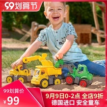 German imported toy car boy children car engineering car set excavator digging fire truck sprinkler