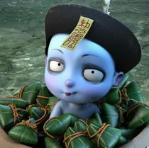 Halloween Stiff Little Fish Zombie Ghost Mask Children Adults Qing Country Wind Dolls Shake Sound Props Funny Face Mask