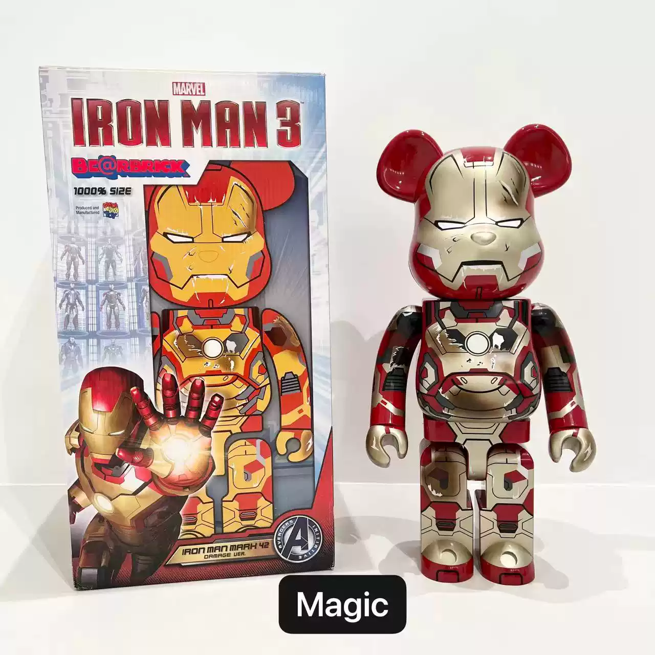 Bearbrick 钢铁侠MK42 战损版IRON MAN MARK42 XLII BE@RBRICK, image size:1280x1280