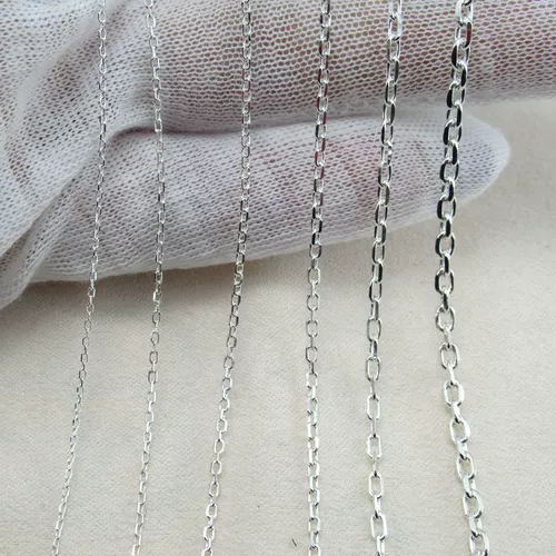 Стерлинговое серебро s925, простые серебряные аксессуары ручной работы, цепочка с крестом и цветком, свитер, серебряная цепочка, голая цепочка, О-образная полуфабрикатная цепочка