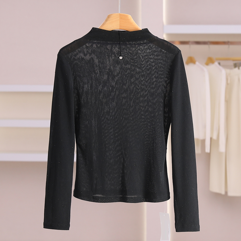 【Magic】Everyday Versatile Thin Rhinestone-Embellished Comfortable Breathable Base T-Shirt, Exclusive Store Return, 26 Winter Women's Fashion