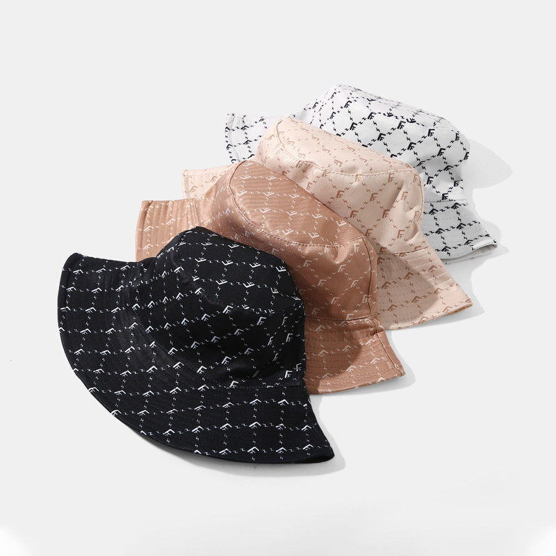 (Good Things Recommendation) Crystal Embroidery Printed Out Sun Protection Sunscreen Hood Fisherman Hat Basin Cap Spring And Summer New Tide