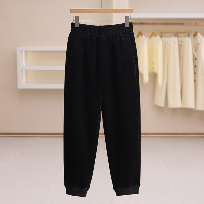 Counter 669【Kou】Daily Elastic Waist Jogger Pants with Fleece, Casual Pants, Counter Cut-Label Women's Clothing, Winter 25 Pants