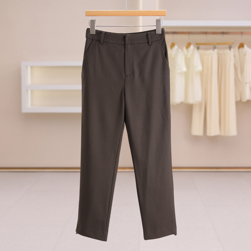 Counter 669【Lan】Basic Style Slim-Fit Casual Pants with a Quality Feel, Genuine Brand Women's Clothing from the Mall, Spring 26