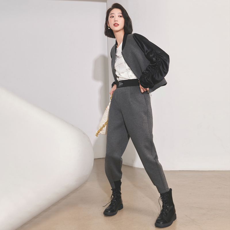 669【Yang】Fashionable Loose-Fitting Jogger Pants Versatile Elastic Waist Casual Pants Brand Discount 26 Autumn Women's