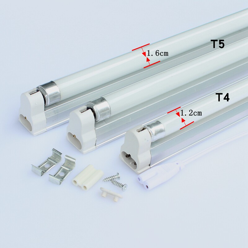 T4 lamp bracket Old-fashioned long strip household T5 lamp 28w fluorescent lamp holder 12w mirror headlight fluorescent lamp base
