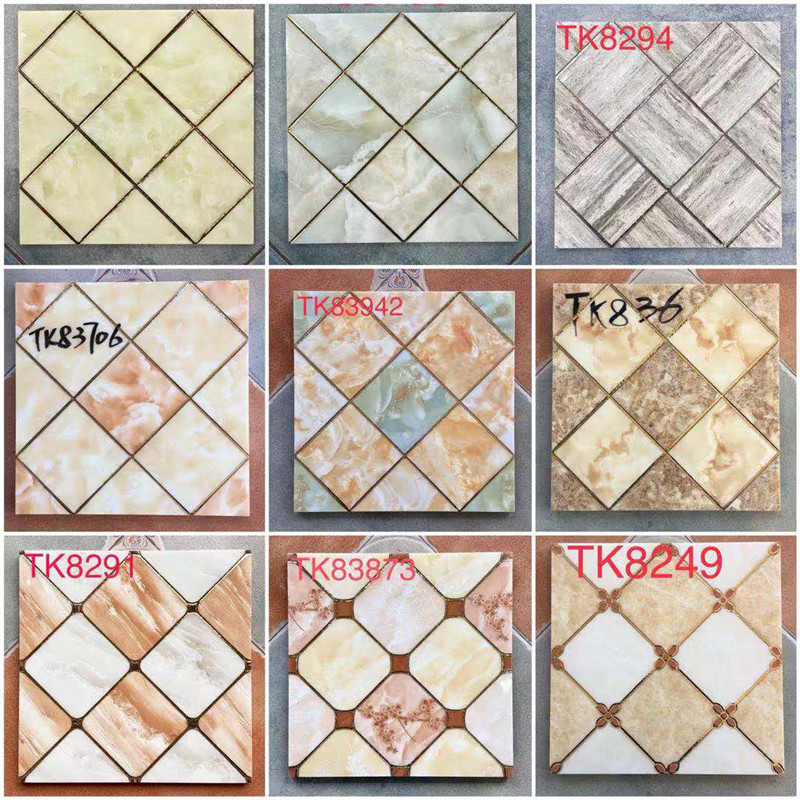 Makeup Room Kitchen 300x300mm Gold Plated Glitter Anti Slip Ground Floor Bathroom Balcony Kitchen Magnetic Brick Background Wall Brick