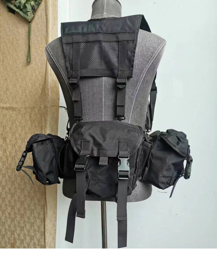 Training Chest Rig Taktische Weste Pack Magazintasche Tasche Molle Hängende Trage EMR Grün Camouflage – Detail 2