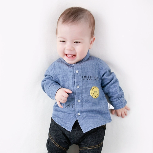 Детская осенняя рубашка для мальчиков, одежда, детский жакет, 2019, в корейском стиле, длинный рукав