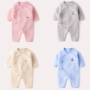 Onesies bé mùa thu đồ ngủ ấm áp 4 bé tu sĩ quần áo cotton quần áo mùa thu 6 tháng quần áo sơ sinh áo khoác dày cho bé mùa đông