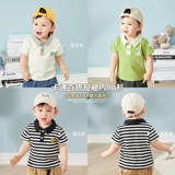 Детская футболка с коротким рукавом для мальчиков, летняя одежда, воротник поло