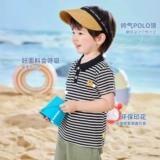 Детская футболка с коротким рукавом для мальчиков, летняя одежда, воротник поло