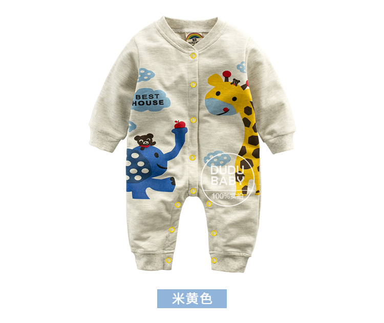 Bộ đồ sơ sinh mùa xuân và mùa thu cho bé romper dài tay 6-12 tháng cotton bé trai ra ngoài mùa thu quần áo thể thao trẻ em