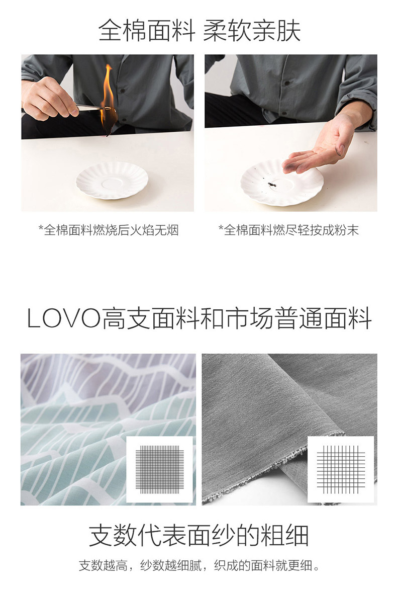 罗莱旗下 LOVO 全棉四件套 1.5m 图2