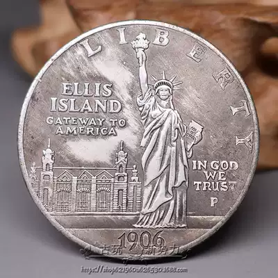 1906 Statue of Liberty 1 US Golden Eagle Ocean Torchbearer Coin American Coin Commemorative Coin Foreign Coin Ancient Silver Dollar