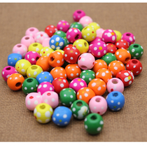 DIY Colorful Wooden Beads 9x10 Flower Spots Beads Children String Beads Handmade Bulk Beads Accessories 5 Colorful Wooden Beads 30