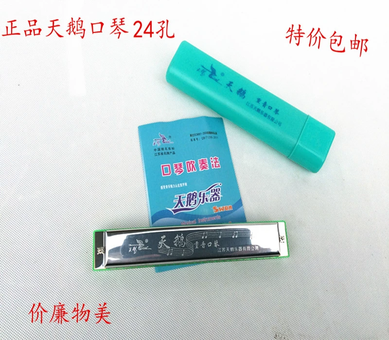 Swan 24 lỗ có giai điệu hòa tấu C Harmonica 24 lỗ chơi nhạc cụ hòa âm trong lớp học - Nhạc cụ phương Tây trống yamaha