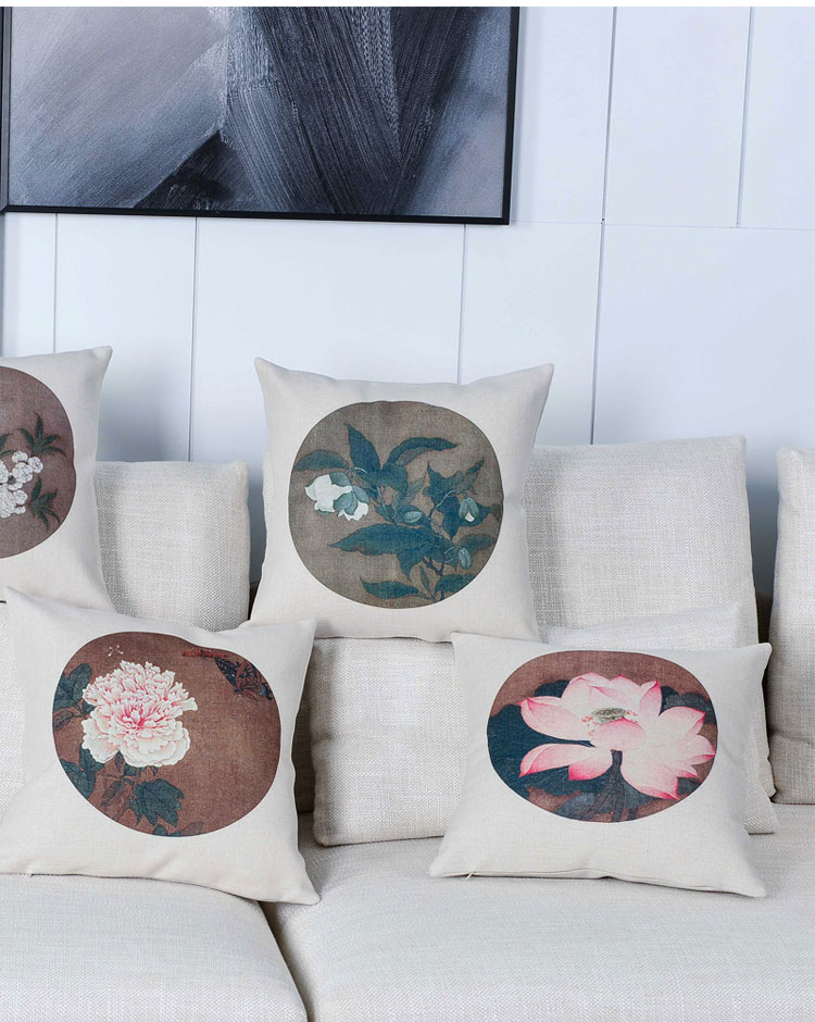 Gối cotton Trung Quốc phong cách cổ xưa Gối văn phòng 2 trong 1
