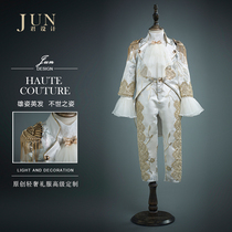 Jun design childrens piano performance clothes boys show show costumes French court flower girl dress three sets