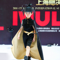 Jun design childrens high-end dress boy model catwalk clothes host costume cloak three-piece suit