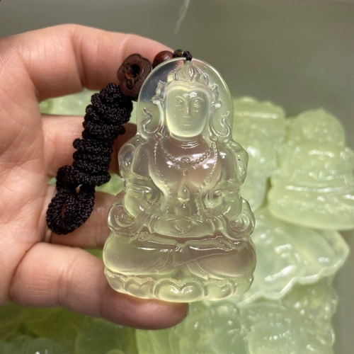 Натуральный чай Тегуаньинь из нефрита, большая подвеска