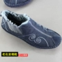 Mẫu giày mùa đông Bắc Kinh giày vải cotton nam giày vải denim đặt chân thêu giản dị thoải mái ấm áp giày nam giày nam thể thao