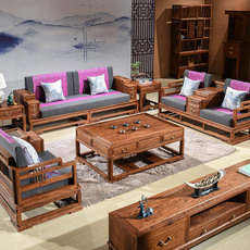 Махогани диван 晖腾刺猬紫檀红木沙发客厅全实木现代新中式花梨木小户型古典家具