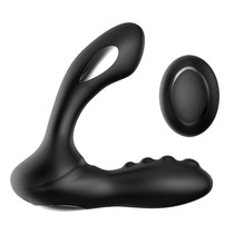 Electric shock posterior court prostate massager punishment toy wireless remote control wear out muscle beating tightening
