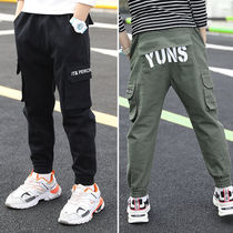 Boy pants Han version handsome COOL TIDE VERSION 2020 SPRING AUTUMN SUMMER LEISURE SPORTS CUHK CHILD LOOSE CLOTHING PANTS CHILDREN
