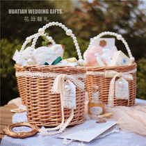 Hand ceremony female bridesmaid wedding gift basket son new wedding sister group high-end practical Birthday Festival small gift empty box