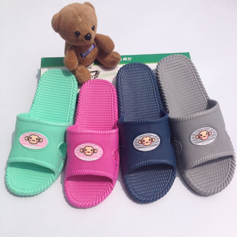 New Summer Indoor Non-Slip Slippers for Women and Men, Couple's Summer Home Slippers, Men's Bathing Slippers, Little Monkey Slippers