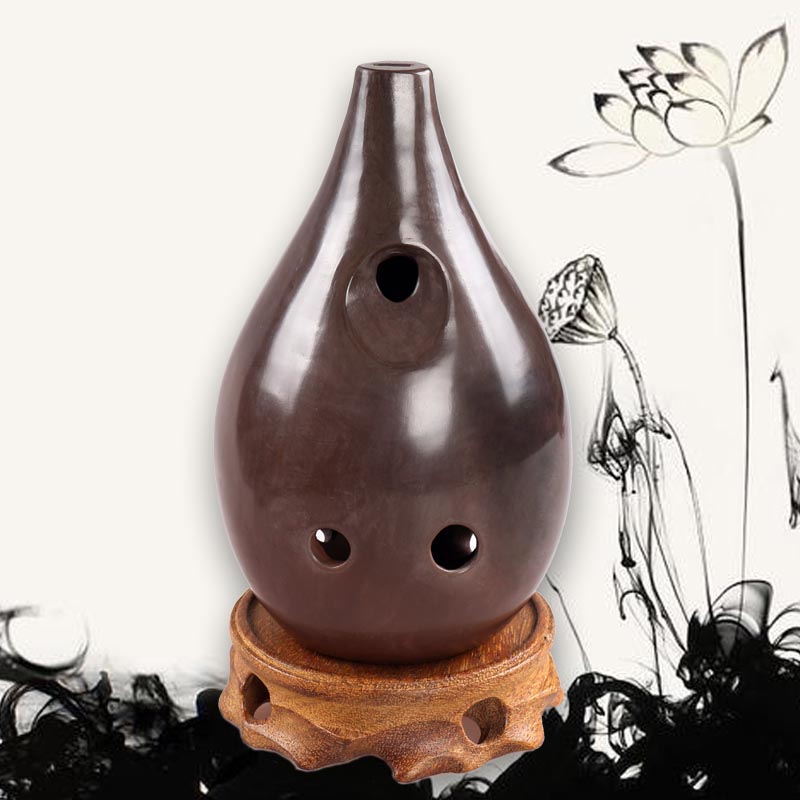 Miệng đầy đủ, mười lỗ, 10 lỗ, đồ gốm, đất cổ, chùm, Tuliang, thư pháp, chữ, nhạc cụ, E F G, đuổi theo - Nhạc cụ dân tộc sáo mão mèo