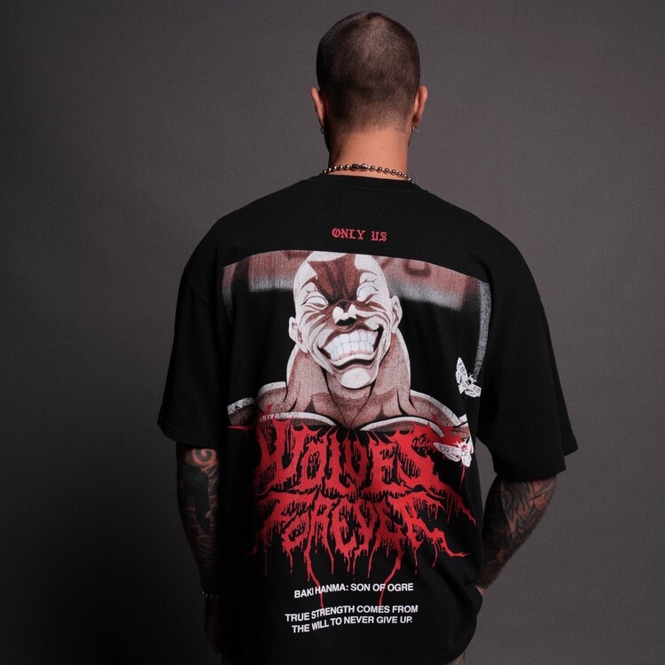 Fanmajie Xdarcsport Wolf Head Blade Tooth All-Cotton Loose Fit Drapey Sports Fitness Casual Men's T-Shirt Fanmajie Xdarcsport Wolf Head Blade Tooth All-Cotton Loose Fit Drapey Sports Fitness Casual Men's T-Shirt
