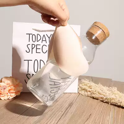 Mango-shaped whale bra big chest gathering deep V invisible bra swimsuit chest pad