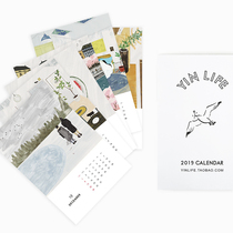 Good wind light printing creative wall calendar 2019 calendar desk calendar ornaments Nordic ins wind calendar Birthday gift for girls