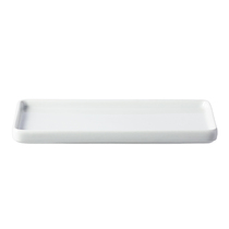 Liangfeng shallow printed toothbrush holder Ceramic rectangular bathroom storage plate White porcelain toothbrush holder Nordic wash tray