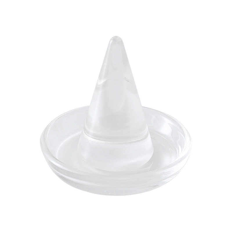 Glass jewelry storage shelf Ring holder Ring holder Ring holder Creative ring holder Jewelry storage round tray