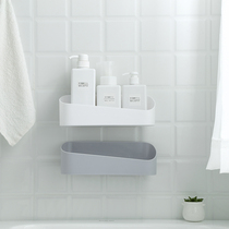 Bathroom Bathroom corner rack shelf Suction wall-free hole-free wall-hanging storage rack Kitchen toilet basket