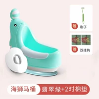 Изумрудная зеленая подушка, щетка, 2 пары